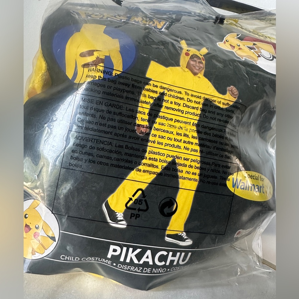 Pokemon Pikachu Yellow Halloween Costume for Kids size L 10-12 - Picture 2 of 3